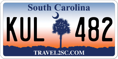 SC license plate KUL482