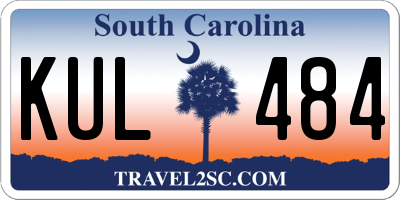 SC license plate KUL484