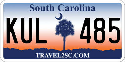 SC license plate KUL485