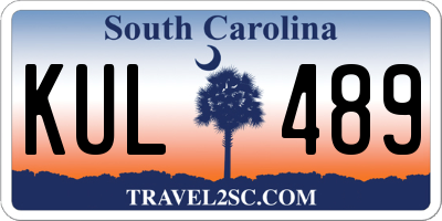 SC license plate KUL489