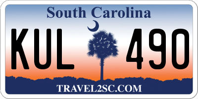 SC license plate KUL490