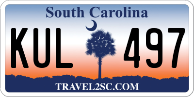 SC license plate KUL497