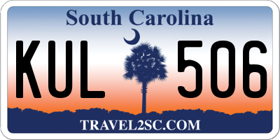 SC license plate KUL506