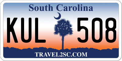 SC license plate KUL508