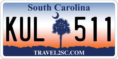 SC license plate KUL511