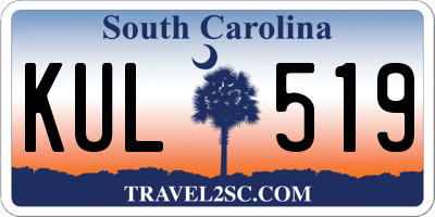 SC license plate KUL519