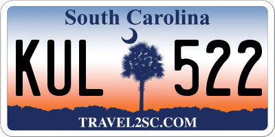 SC license plate KUL522