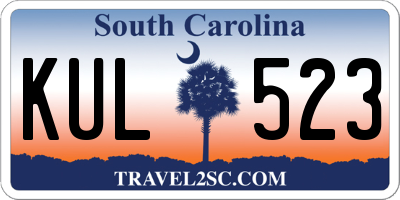 SC license plate KUL523