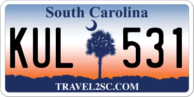 SC license plate KUL531