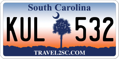SC license plate KUL532