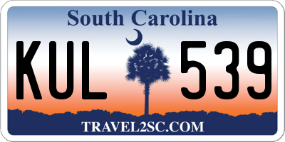 SC license plate KUL539
