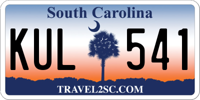 SC license plate KUL541