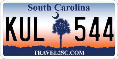 SC license plate KUL544