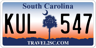 SC license plate KUL547