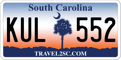 SC license plate KUL552