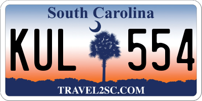 SC license plate KUL554