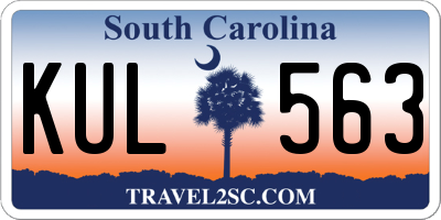 SC license plate KUL563