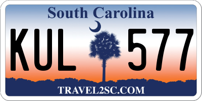 SC license plate KUL577