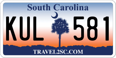 SC license plate KUL581