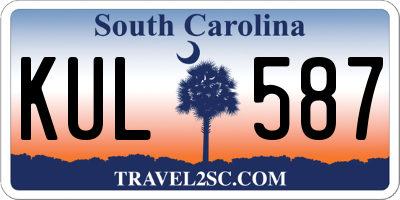 SC license plate KUL587