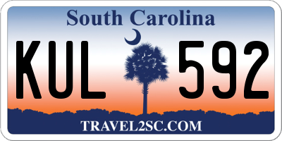 SC license plate KUL592