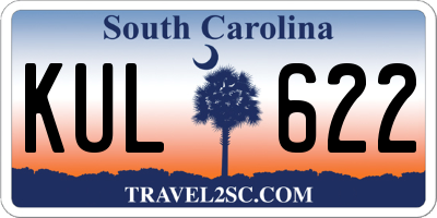 SC license plate KUL622