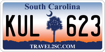 SC license plate KUL623