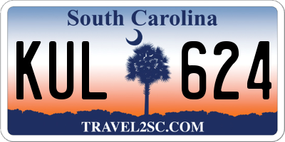 SC license plate KUL624