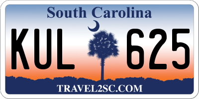 SC license plate KUL625