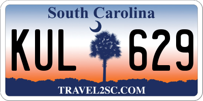 SC license plate KUL629