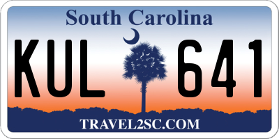 SC license plate KUL641