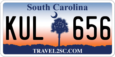 SC license plate KUL656