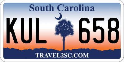 SC license plate KUL658