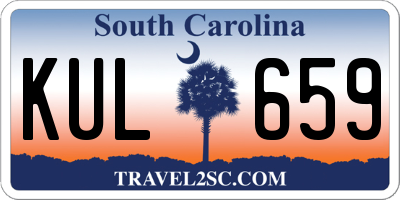 SC license plate KUL659