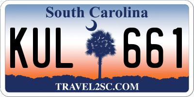 SC license plate KUL661