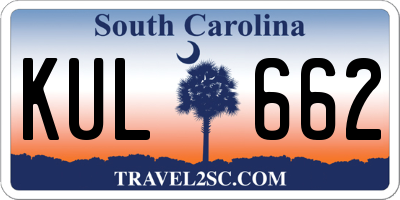 SC license plate KUL662