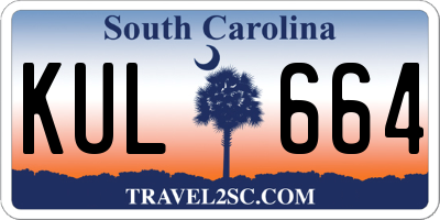 SC license plate KUL664
