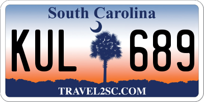 SC license plate KUL689