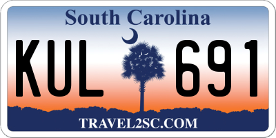 SC license plate KUL691