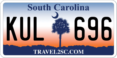SC license plate KUL696