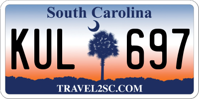 SC license plate KUL697