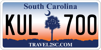 SC license plate KUL700