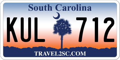 SC license plate KUL712