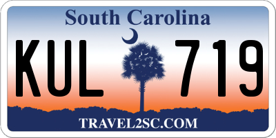 SC license plate KUL719