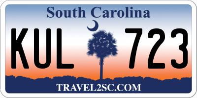 SC license plate KUL723