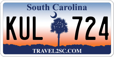 SC license plate KUL724