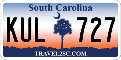 SC license plate KUL727