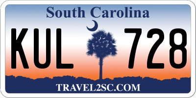 SC license plate KUL728