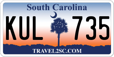 SC license plate KUL735