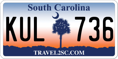 SC license plate KUL736